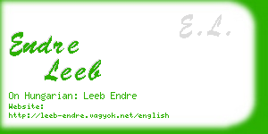 endre leeb business card